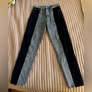 Adika split grey black jeans